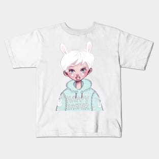 Easter Bunny Girl Kids T-Shirt